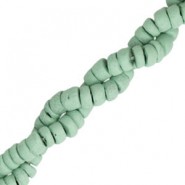 Coconut beads disc 6mm Basil green